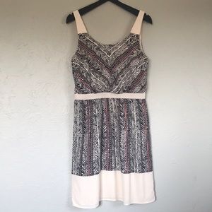 LOFT Brand Soft Pink Casual Dress w/ Print. Sz 2
